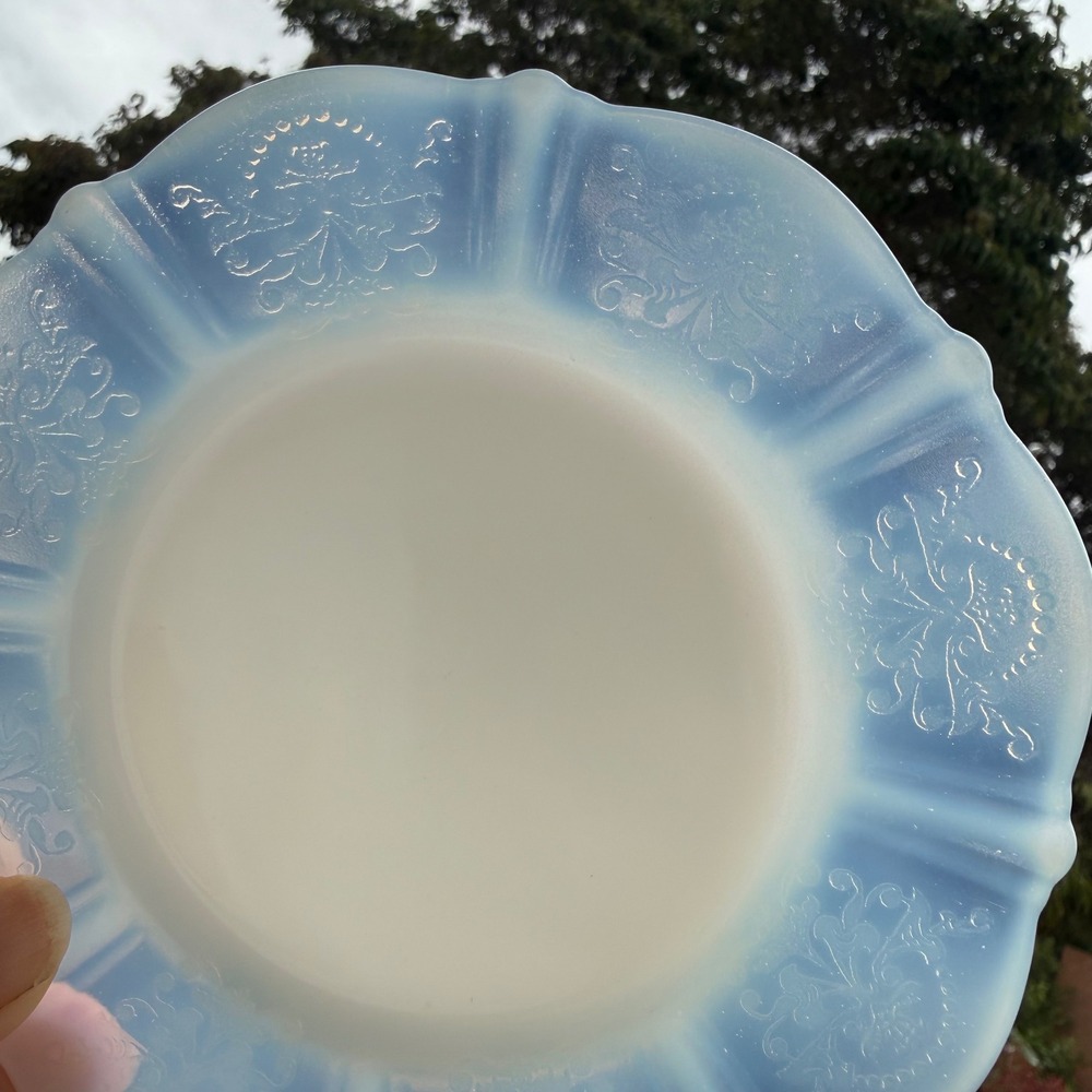 1930s MacBeth-Evans American Sweetheart Monax White Glass 6" Bread Dessert Plate